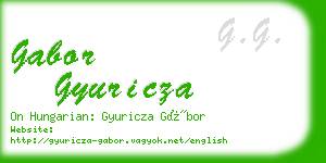 gabor gyuricza business card